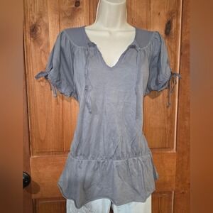 Banana Republic Gray Cotton  Blouse